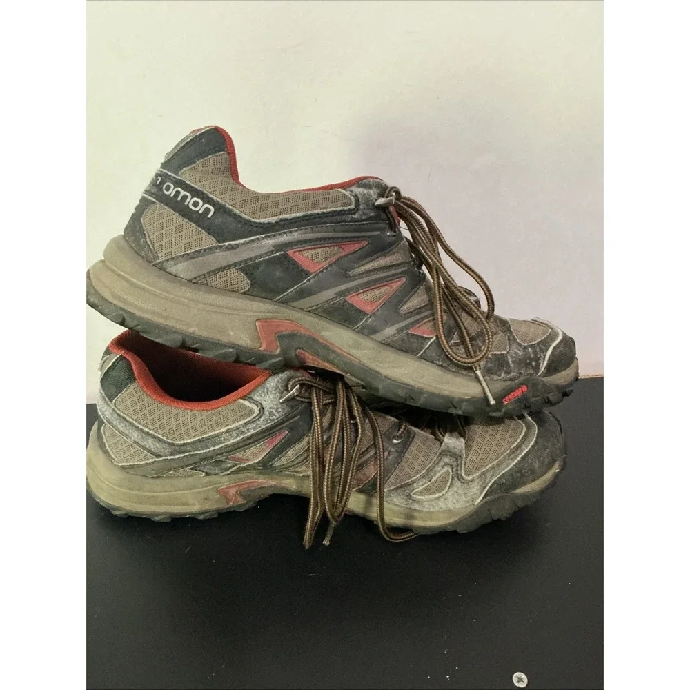 Salomon Hiking Shoes Men's Size 12 Performance Walking Brown WEAR